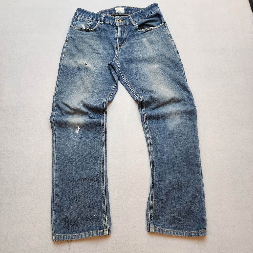 Weatherproof Vintage Fleece Lined Jeans Men's 32x32 Regular Fit Distressed Blue